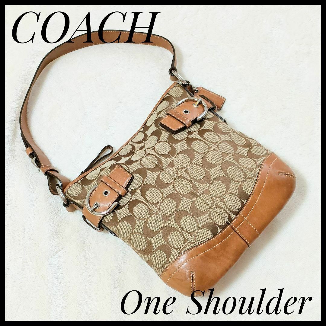 COACH(コーチ)のコーチ　COACH　ショルダーバッグ　ワンショルダーバッグ　キャンバス　キャメル レディースのバッグ(ショルダーバッグ)の商品写真