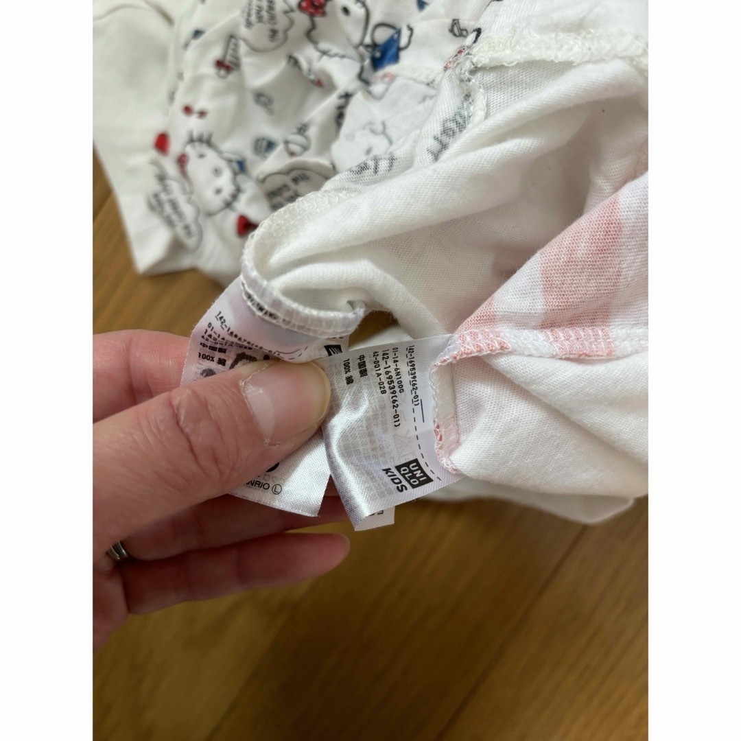 UNIQLO(ユニクロ)の【専用】UNIQLO Tシャツ　UT 3枚セット　キティちゃん　ミニーちゃん キッズ/ベビー/マタニティのキッズ服女の子用(90cm~)(Tシャツ/カットソー)の商品写真