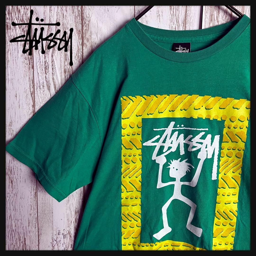 STUSSY(ステューシー)の【希少デザイン】ステューシー☆シャドーマンプリントTシャツ 即完売モデル 人気色 メンズのトップス(Tシャツ/カットソー(半袖/袖なし))の商品写真