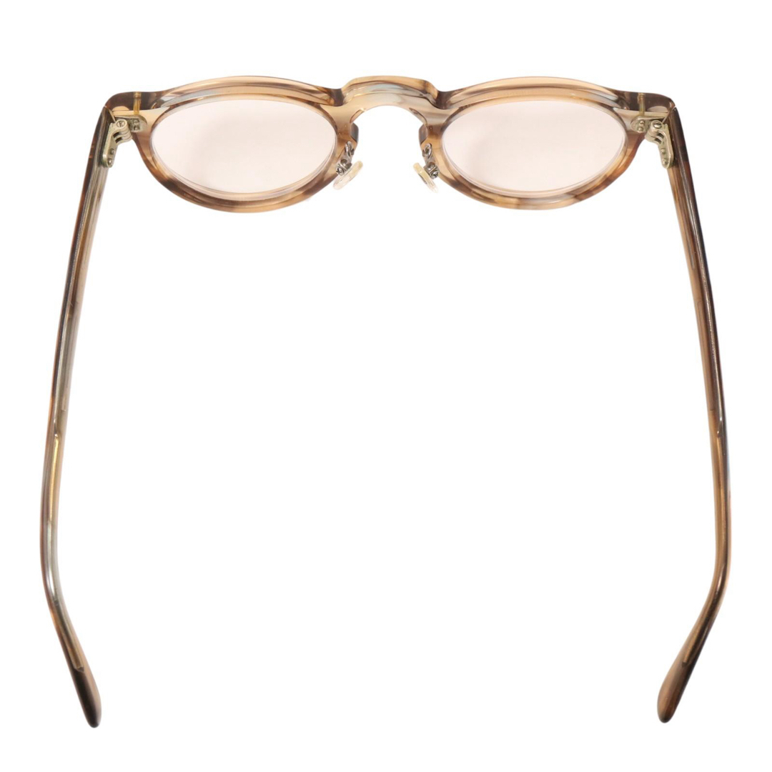 Lesca vintage 60s 眼鏡 ラウンドパント 6mm クリアブラウン メンズのファッション小物(サングラス/メガネ)の商品写真