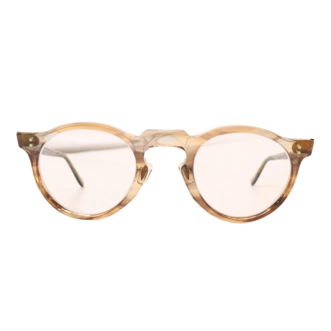 Lesca vintage 60s 眼鏡 ラウンドパント 6mm クリアブラウン メンズのファッション小物(サングラス/メガネ)の商品写真