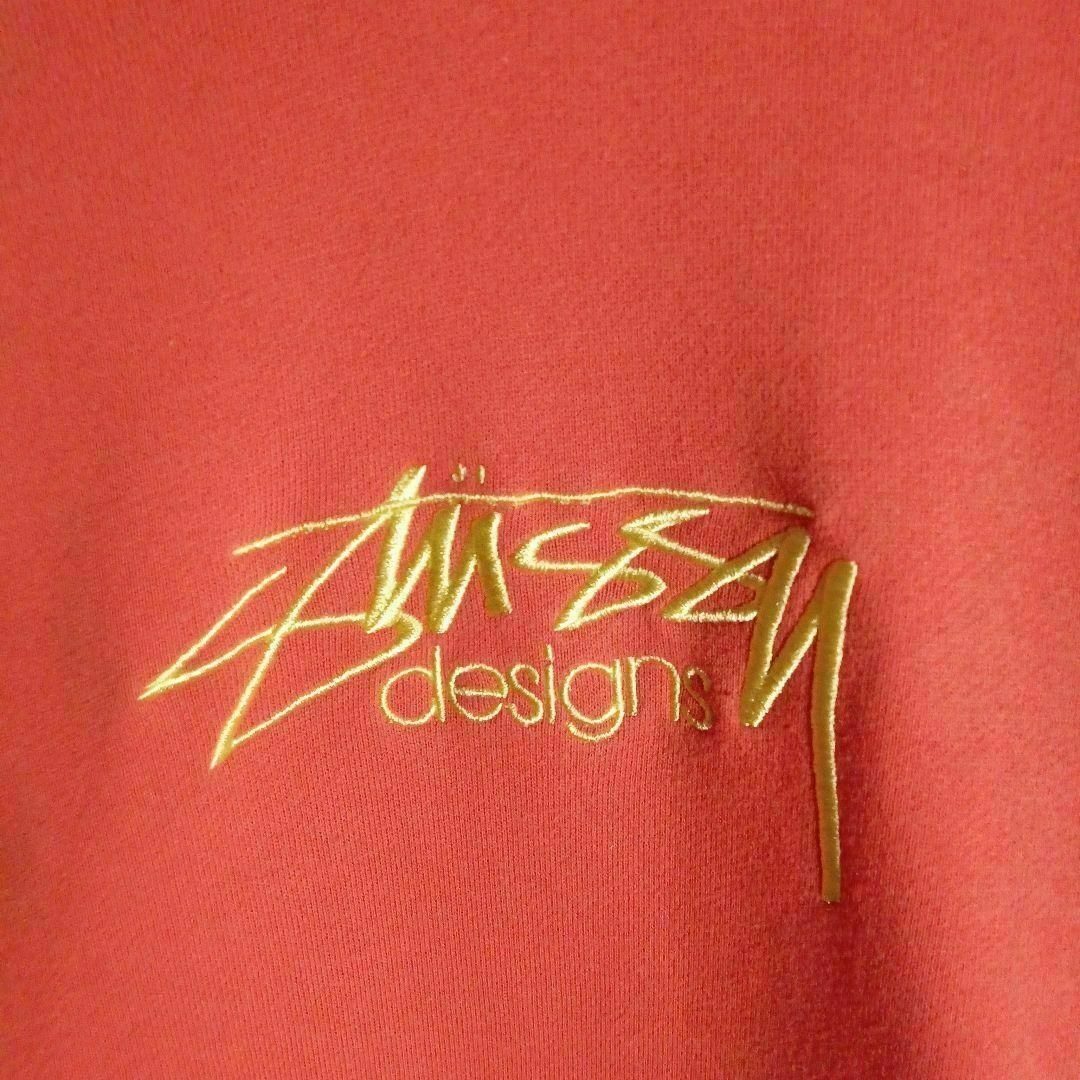 STUSSY(ステューシー)の【人気デザイン】ステューシー☆センター刺繍ストックロゴ入りパーカー 希少モデル メンズのトップス(パーカー)の商品写真