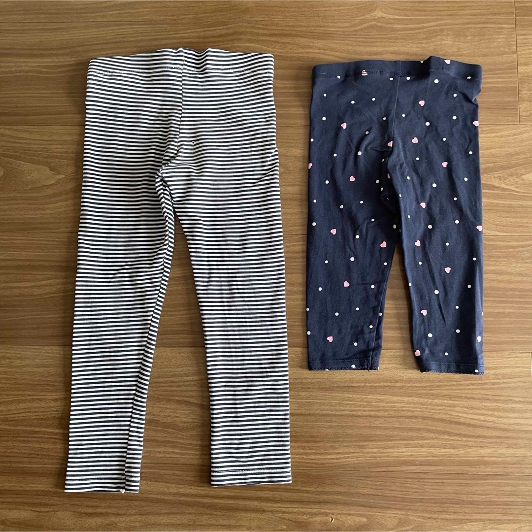 H&M(エイチアンドエム)のH&M レギンス　2枚セット　110 キッズ/ベビー/マタニティのキッズ服女の子用(90cm~)(パンツ/スパッツ)の商品写真