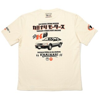 カミナリモータース/AE-86レビン/Tシャツ/ホワイト/KMT-238