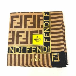 フェンディ(FENDI)のFENDI フェンディ　ズッカ柄　ハンカチ　スカーフ　バンダナ(ハンカチ)