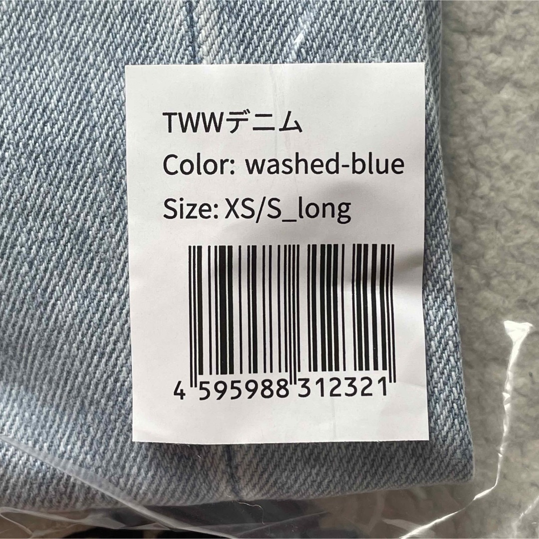 【新品・未使用】TWW デニム XS/S long washed blue レディースのパンツ(デニム/ジーンズ)の商品写真