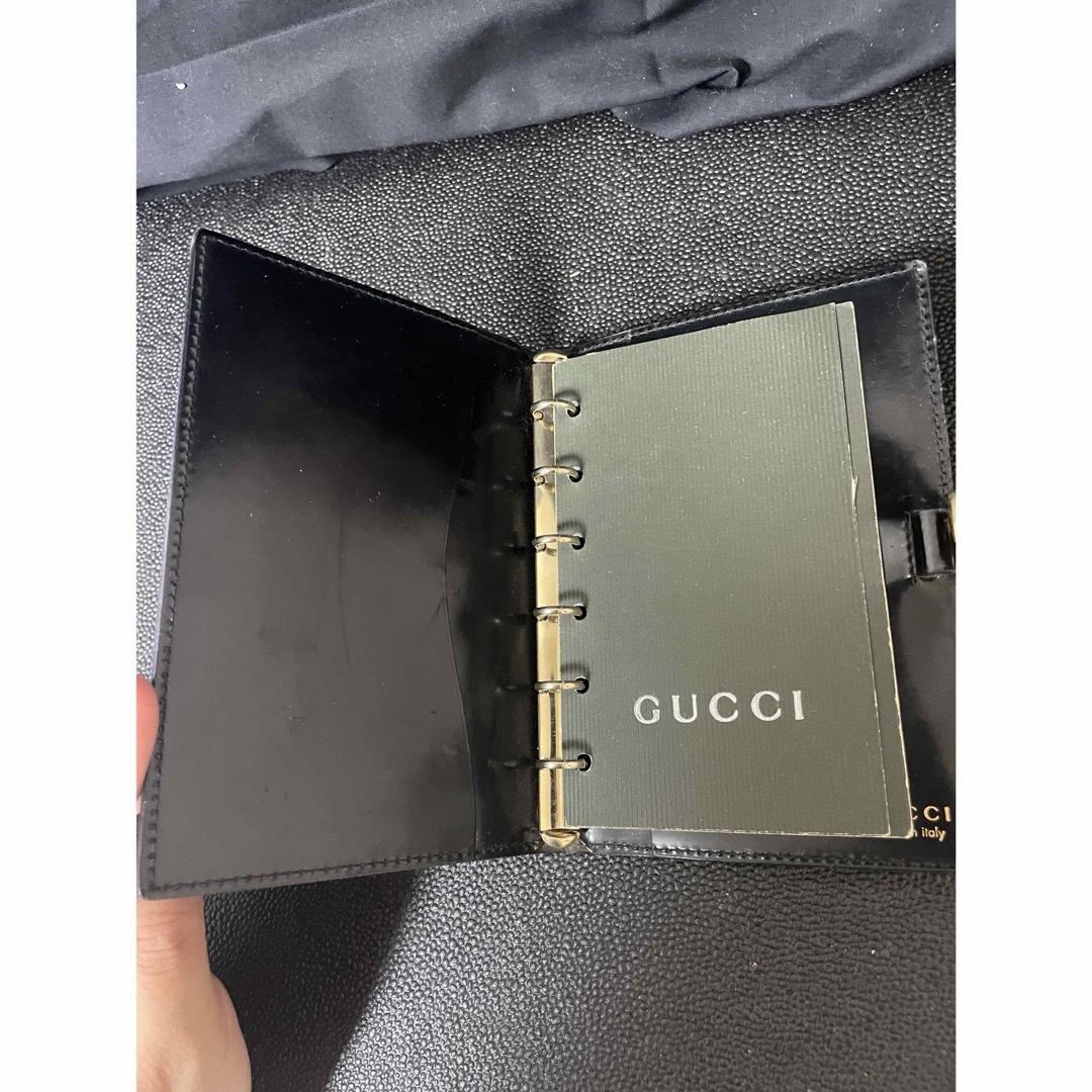 Gucci(グッチ)のGUCCI 手帳　グッチ　黒　ゴールド メンズのファッション小物(手帳)の商品写真