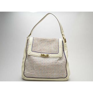 ANYA HINDMARCH - アニヤハインドマーチ ANYA HINDMARCH メッシュ レザーショルダーバッグ ホワイト×マルチカラー レディース F-B5137