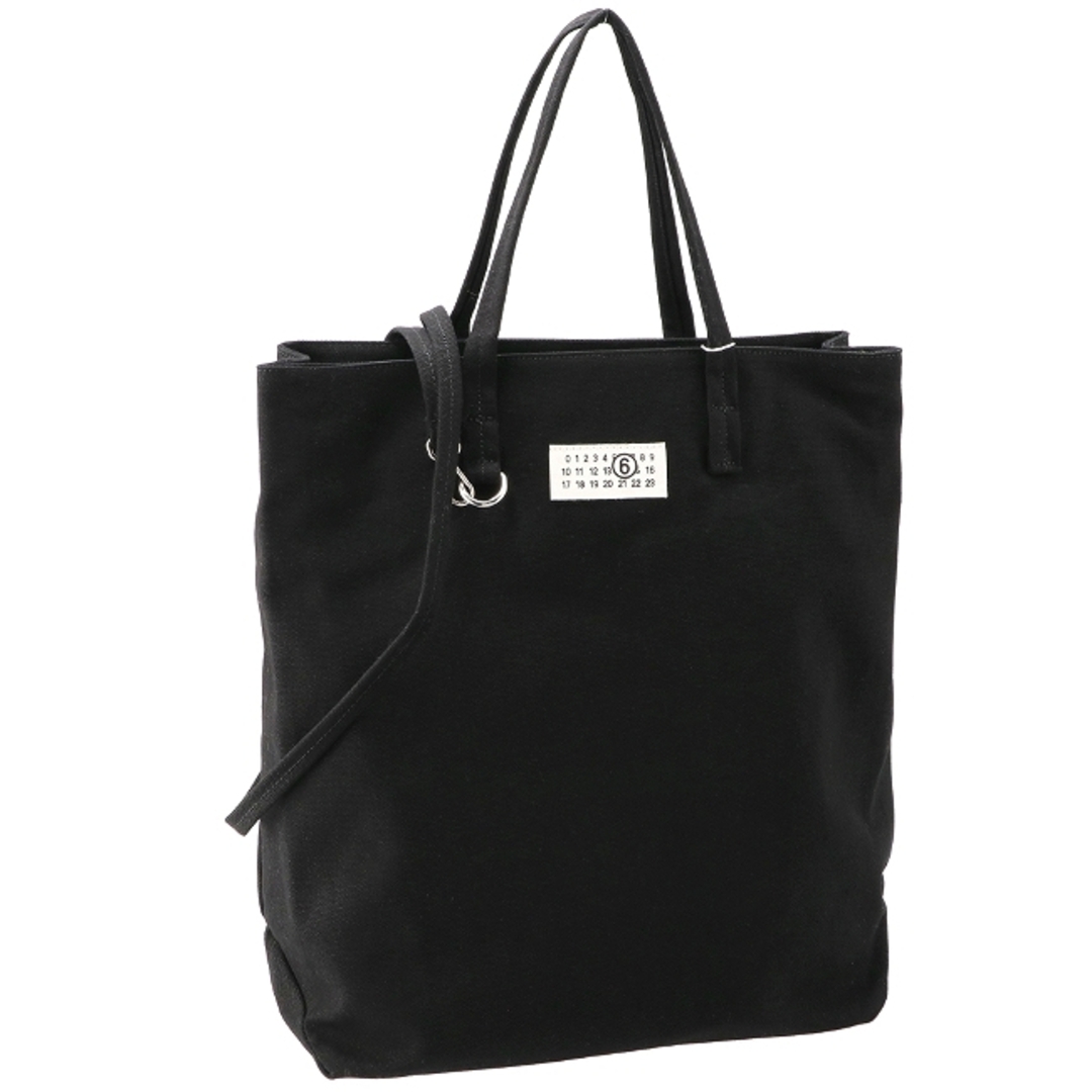 MM6(エムエムシックス)のエムエムシックス メゾンマルジェラ/MM6 MAISON MARGIELA バッグ メンズ SHOPPING CANVAS トートバッグ BLACK 2024年春夏新作 SB5WC0011-P6415-T8013 メンズのバッグ(トートバッグ)の商品写真