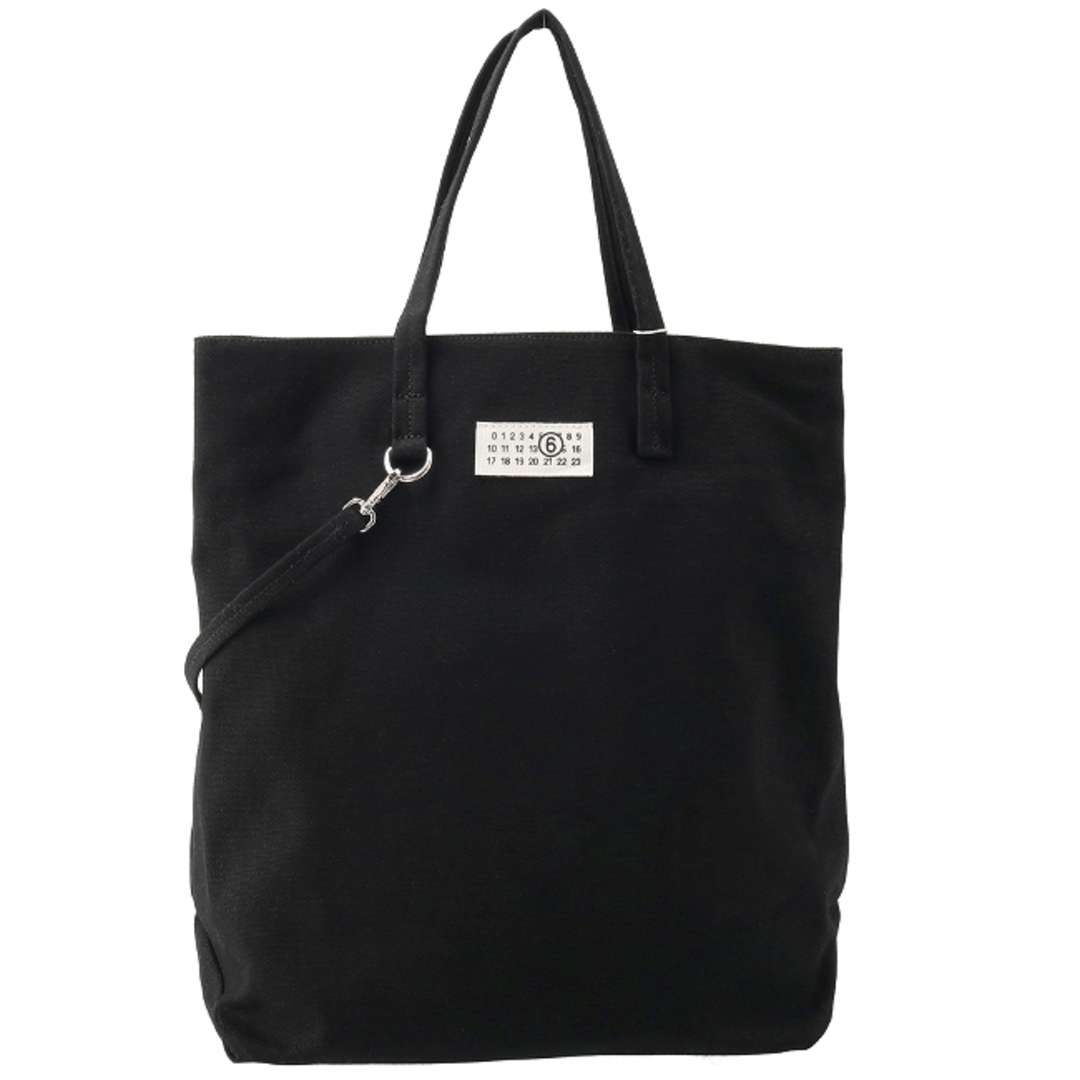 MM6(エムエムシックス)のエムエムシックス メゾンマルジェラ/MM6 MAISON MARGIELA バッグ メンズ SHOPPING CANVAS トートバッグ BLACK 2024年春夏新作 SB5WC0011-P6415-T8013 メンズのバッグ(トートバッグ)の商品写真