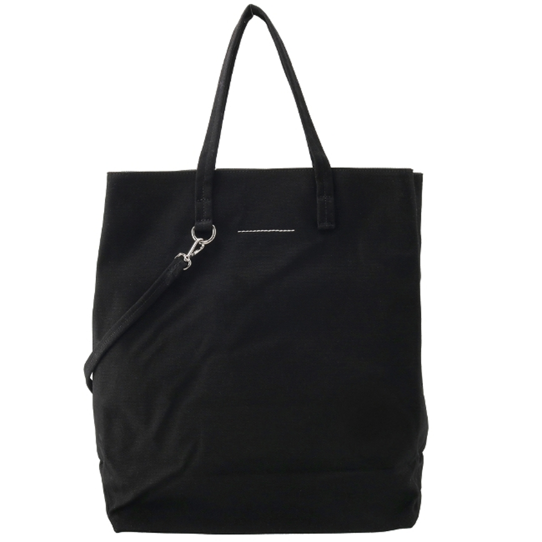 MM6(エムエムシックス)のエムエムシックス メゾンマルジェラ/MM6 MAISON MARGIELA バッグ メンズ SHOPPING CANVAS トートバッグ BLACK 2024年春夏新作 SB5WC0011-P6415-T8013 メンズのバッグ(トートバッグ)の商品写真