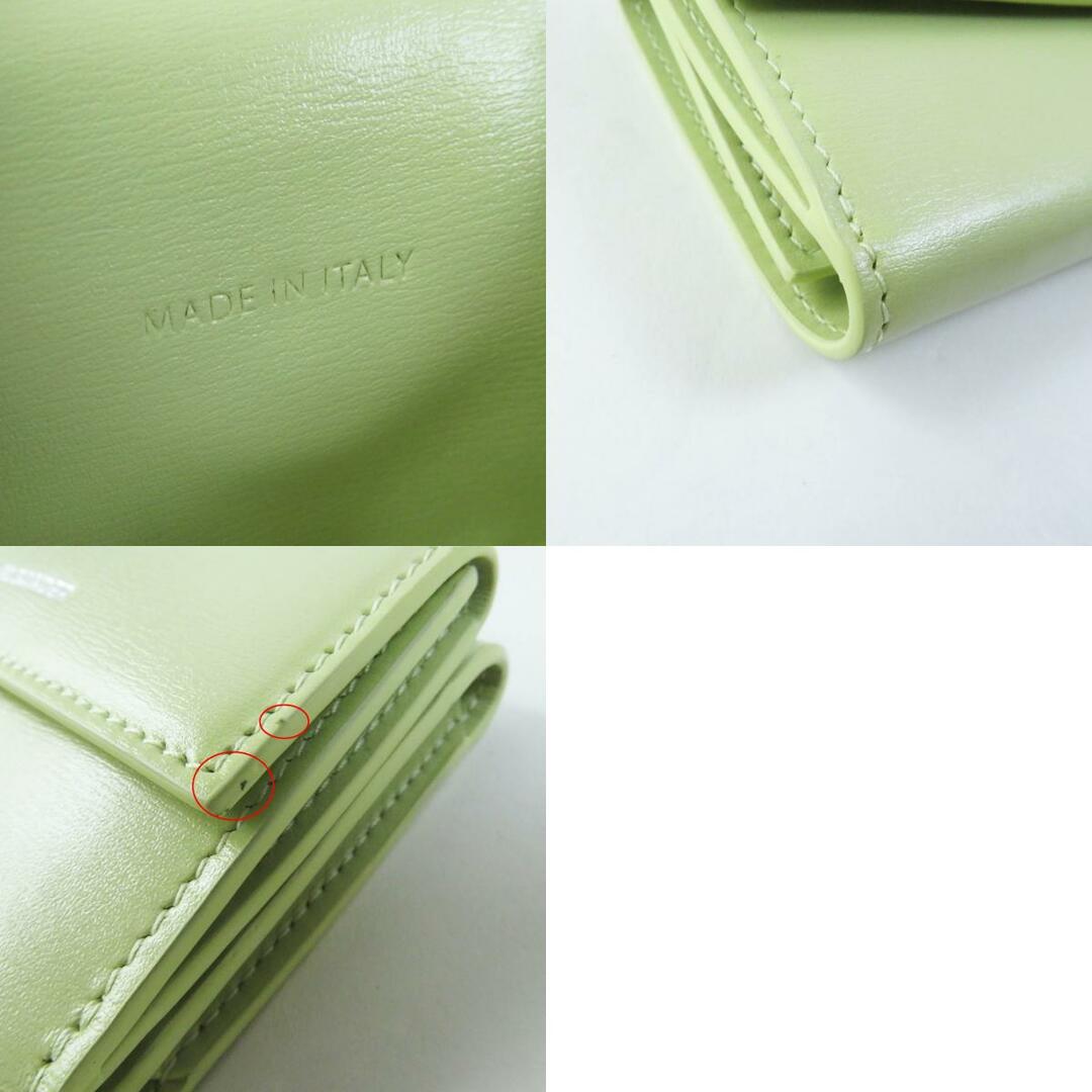 Jil Sander(ジルサンダー)の極美品◎JIL SANDER ジルサンダー BABY WALLET ベビーウォレット レザー 三つ折り財布 アクアグリーン 保存袋付き レディース 定価74,800円 レディースのファッション小物(財布)の商品写真