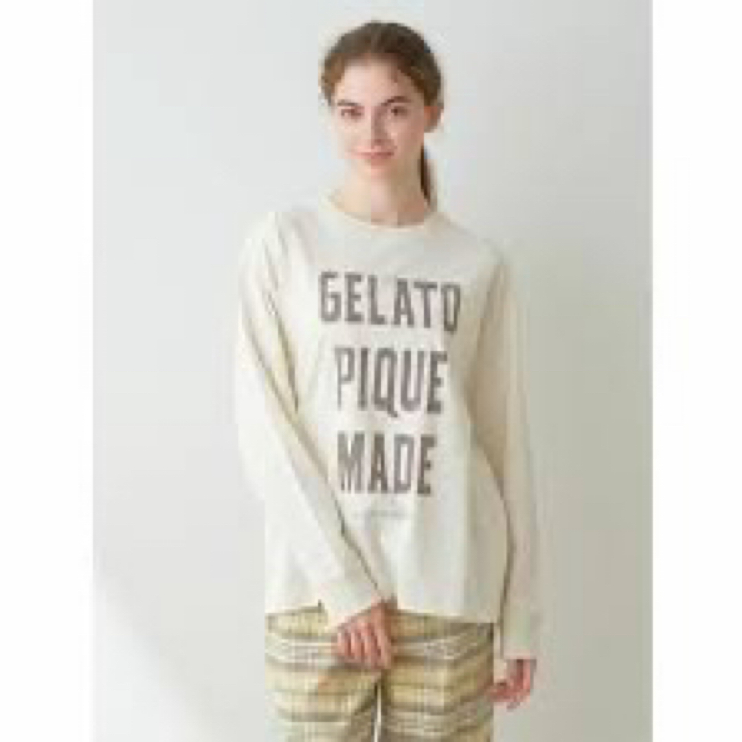 gelato pique(ジェラートピケ)のgelatopique ジェラートピケ UNISEX ワンポイントロゴロンT レディースのトップス(Tシャツ(長袖/七分))の商品写真