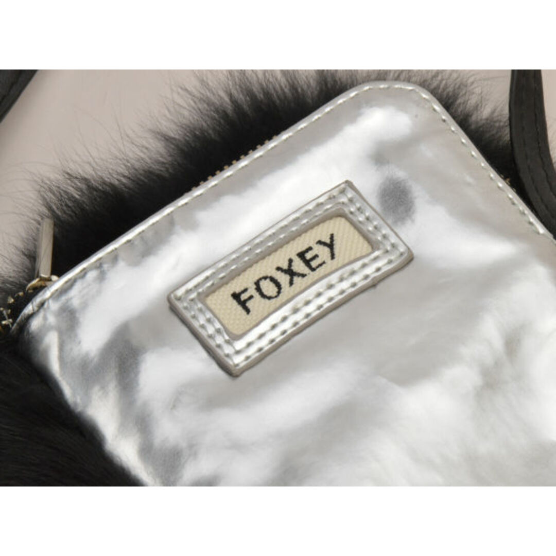 FOXEY(フォクシー)のフォクシー FOXEY フォックスファー ショルダーポシェット/ポーチ バッグ ブラック×シルバー レディース j_p F-B6503 レディースのバッグ(ショルダーバッグ)の商品写真