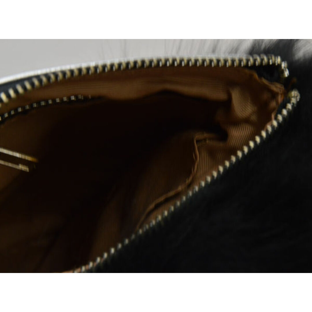 FOXEY(フォクシー)のフォクシー FOXEY フォックスファー ショルダーポシェット/ポーチ バッグ ブラック×シルバー レディース j_p F-B6503 レディースのバッグ(ショルダーバッグ)の商品写真