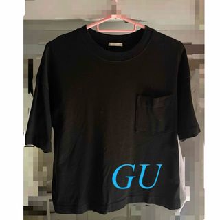 ジーユー(GU)のGU コットン半袖ブラックM(Tシャツ(半袖/袖なし))