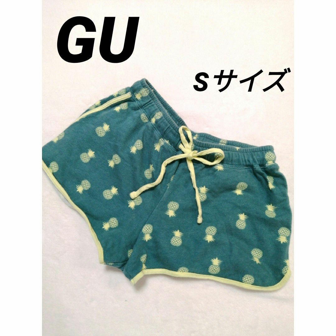 GU(ジーユー)の【GU 】レディース・ルームウェア・ショートパンツ・パイン柄・Sサイズ レディースのルームウェア/パジャマ(ルームウェア)の商品写真