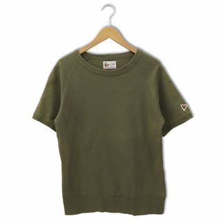 フェルコ ロゴ刺繍 半袖 裏毛 クルーネック コットン Tシャツ M グリーン(Tシャツ/カットソー(半袖/袖なし))