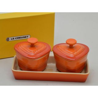 ルクルーゼ(LE CREUSET)のル・クルーゼ LE CREUSET Petite Ramekin D'Amour Set 耐熱テーブルウェア 910223-00 オレンジ レディース e_u F-CUP115(食器)