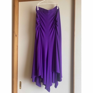 新品未使用　社交ダンス　レディーススカート　紫　Mサイズ