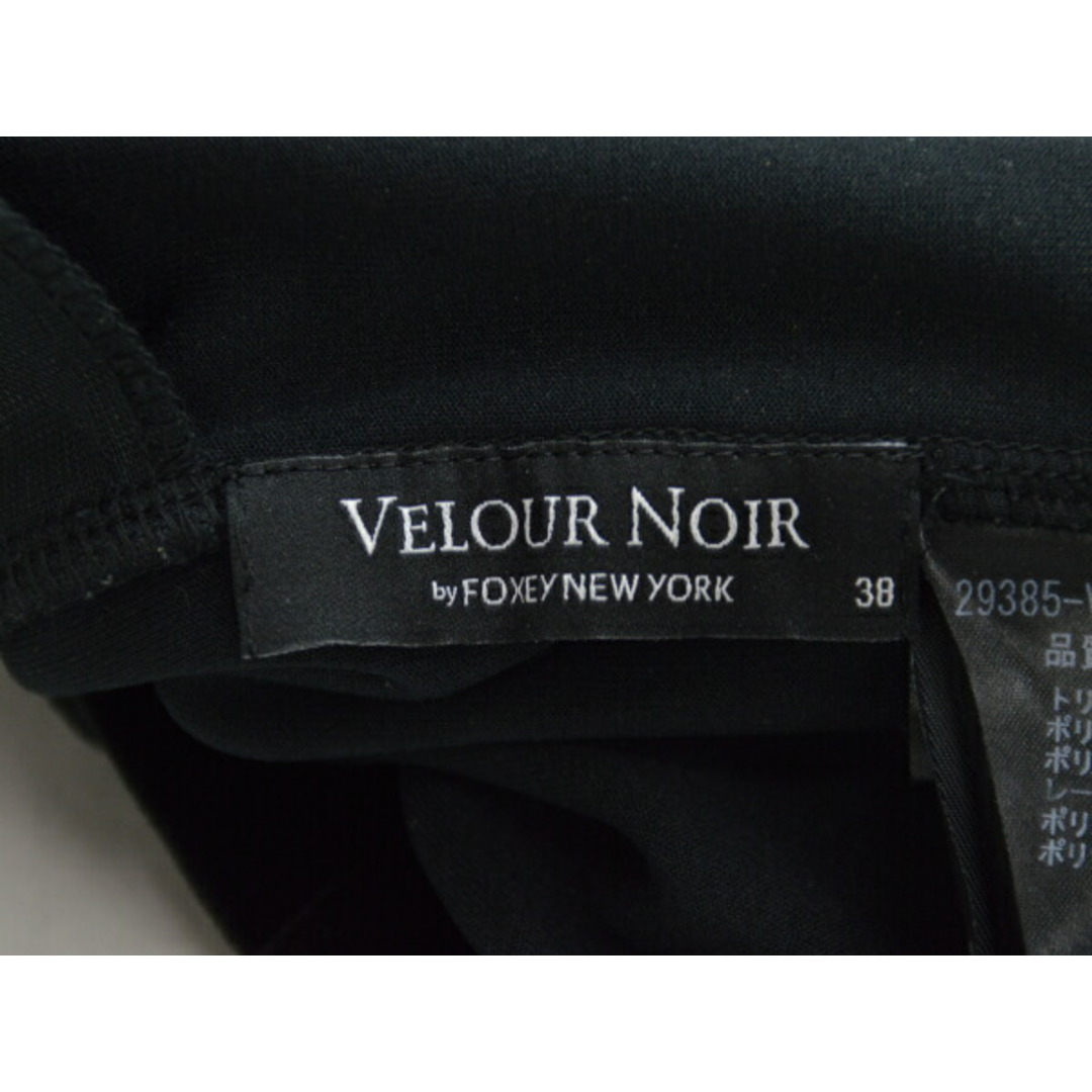 FOXEY(フォクシー)のフォクシー VELOUR NOIR by FOXEY NY ストレッチベロア ジュリエッタ  ドレス/ワンピース 38サイズ ブラック レディース F-L3190 レディースのワンピース(ミニワンピース)の商品写真