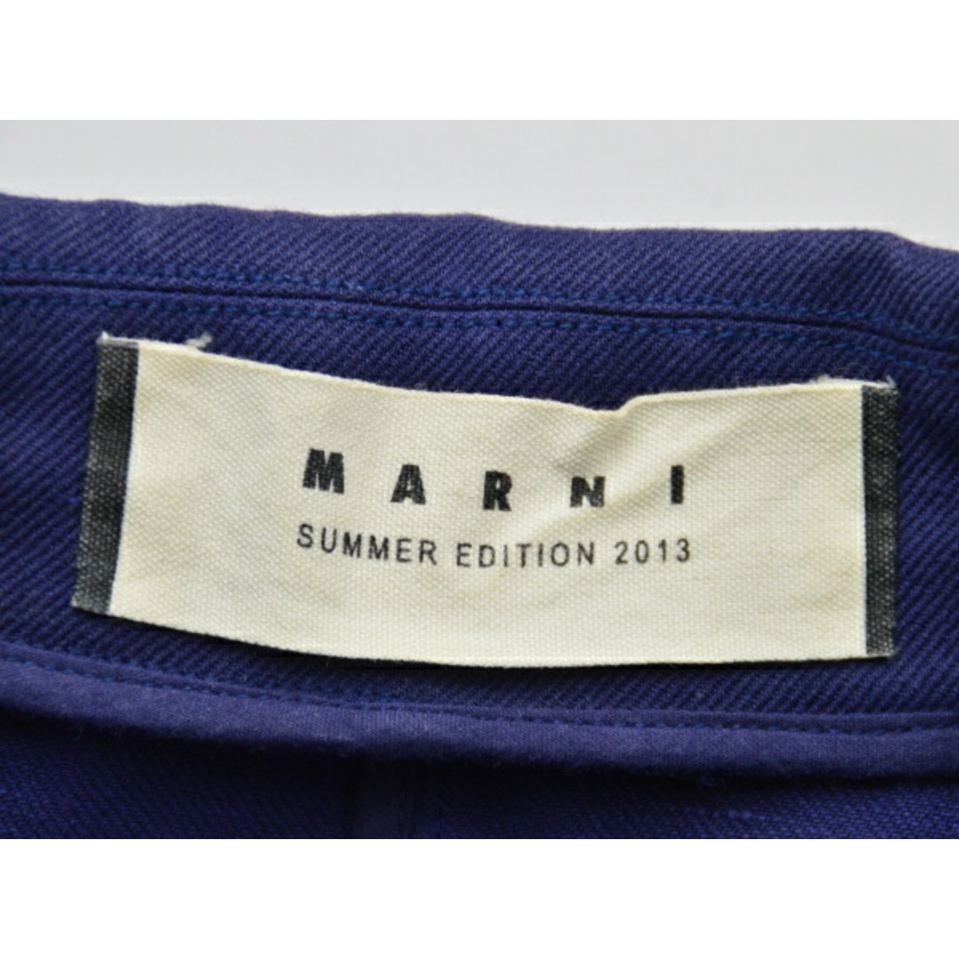 Marni(マルニ)のマルニ MARNI コットン×リネン ロングコート 36サイズ ネイビー ポルトガル製 レディース F-L3267 レディースのジャケット/アウター(ロングコート)の商品写真