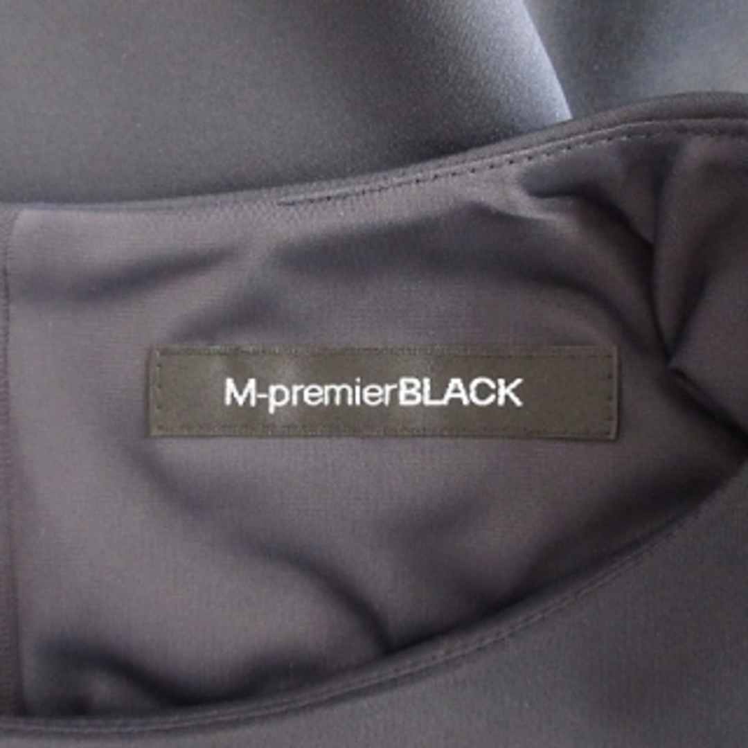 エムプルミエ ブラック M-Premier ワンピース 八分袖 ネイビー 38 レディースのワンピース(ロングワンピース/マキシワンピース)の商品写真