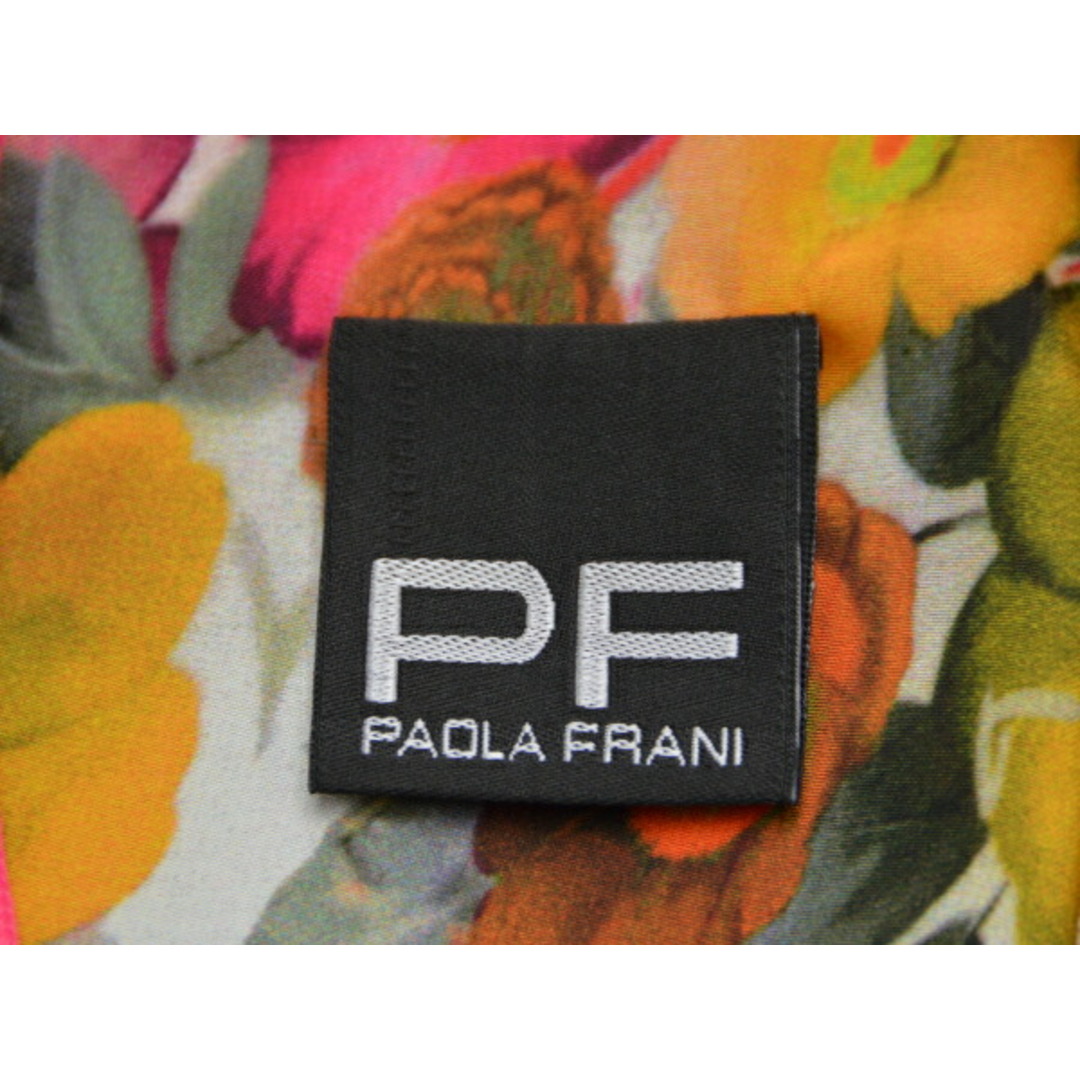 パオラフラーニ PF PAOLA FRANI ベルト付 花柄 ノースリーブ ワンピース/ドレス 38サイズ マルチカラー イタリア製 レディース F-L4249 レディースのワンピース(ミニワンピース)の商品写真