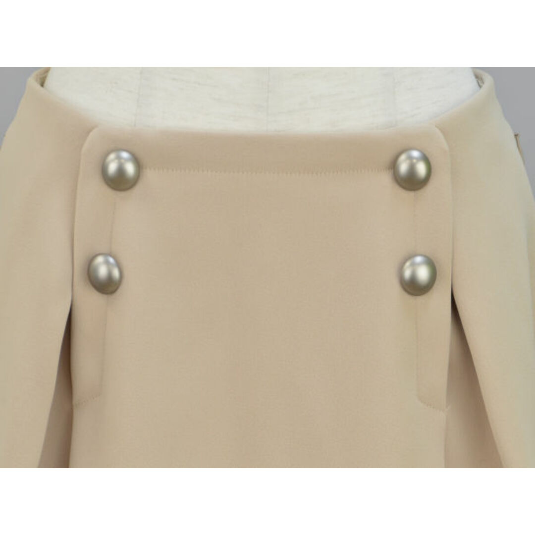 FOXEY(フォクシー)のフォクシーニューヨーク FOXEY NEW YORK BUTTON B Pleat プリーツスカート 40サイズ ベージュ レディース F-L4707 レディースのスカート(ミニスカート)の商品写真