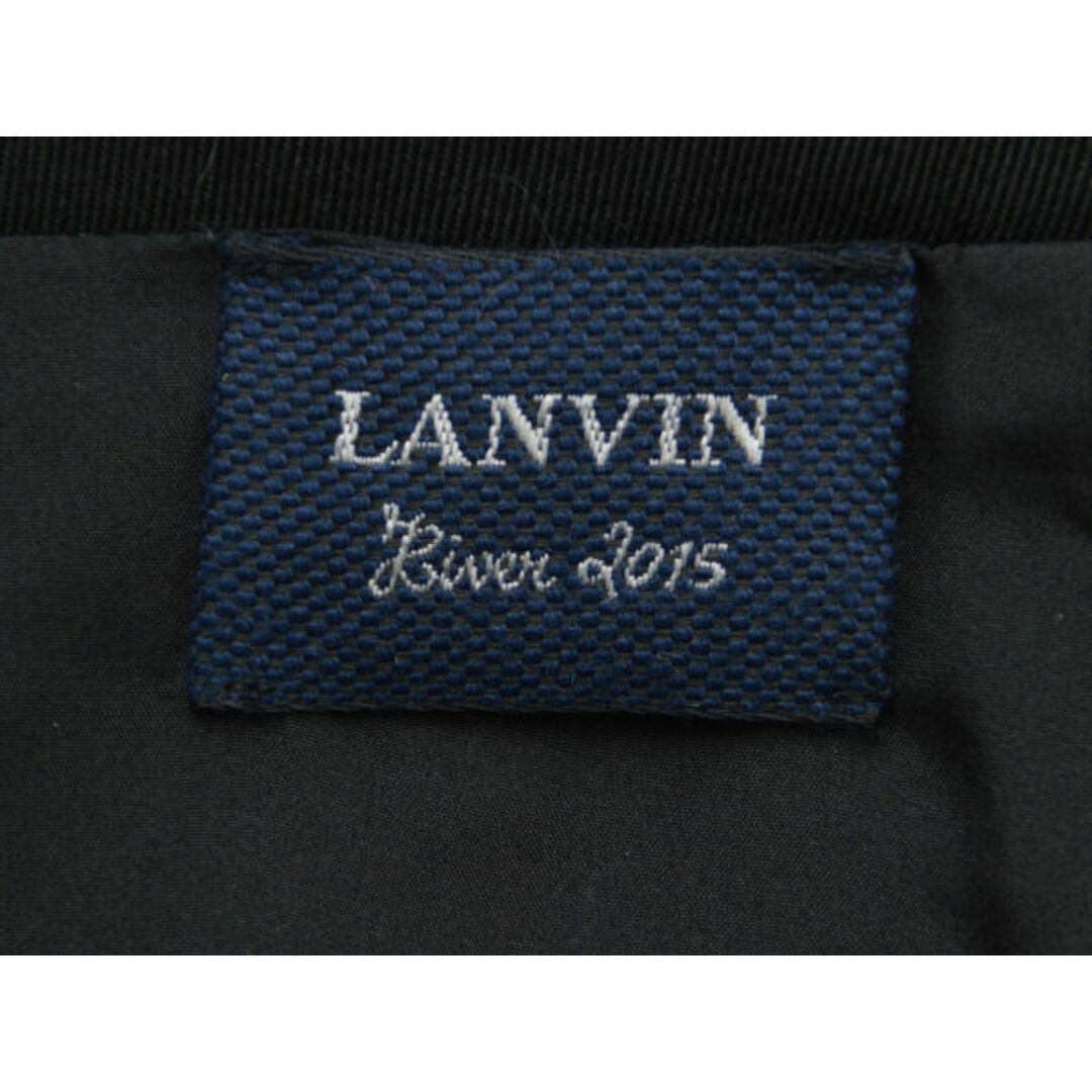 LANVIN(ランバン)のランバン LANVIN ウール ミニスカート 34サイズ ブラック×レッド レディース F-L4723 レディースのスカート(ミニスカート)の商品写真