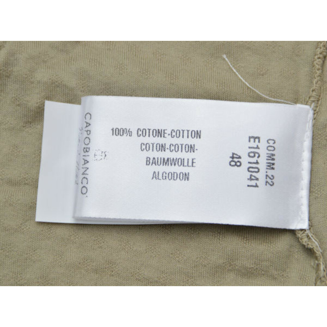 カポビアンコ CAPOBIANCO ポロシャツ 半袖 コットン 48サイズ ベージュ イタリア製 メンズ F-L4776 メンズのトップス(ポロシャツ)の商品写真
