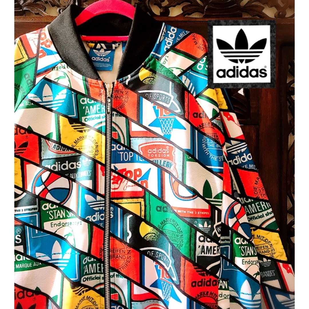 adidas - アディダス スタンスミス ロゴいっぱい トラックトップ adidas - アディダス スタンスミス ロゴいっぱい トラックトップ