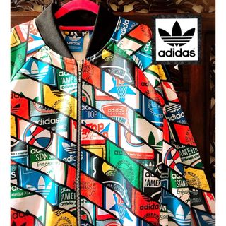 アディダス(adidas)のアディダス スタンスミス ロゴいっぱい トラックトップ ブルゾン ジャージ L(ジャージ)