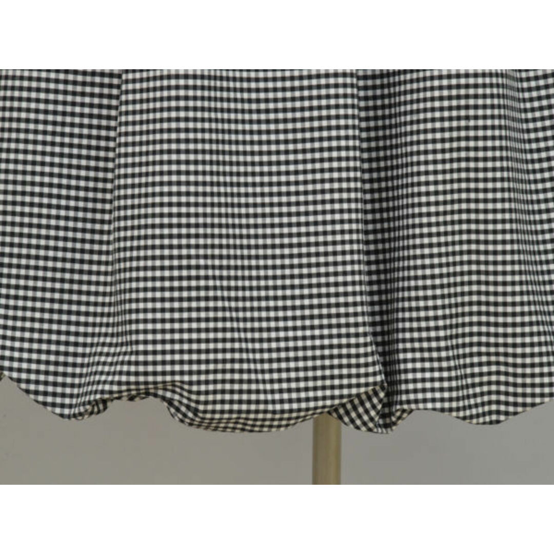 M'S GRACY(エムズグレイシー)のエムズグレイシー M'S GRACY チェック バルーンスカート 36サイズ ブラック×ホワイト レディース F-L5423 レディースのスカート(ミニスカート)の商品写真
