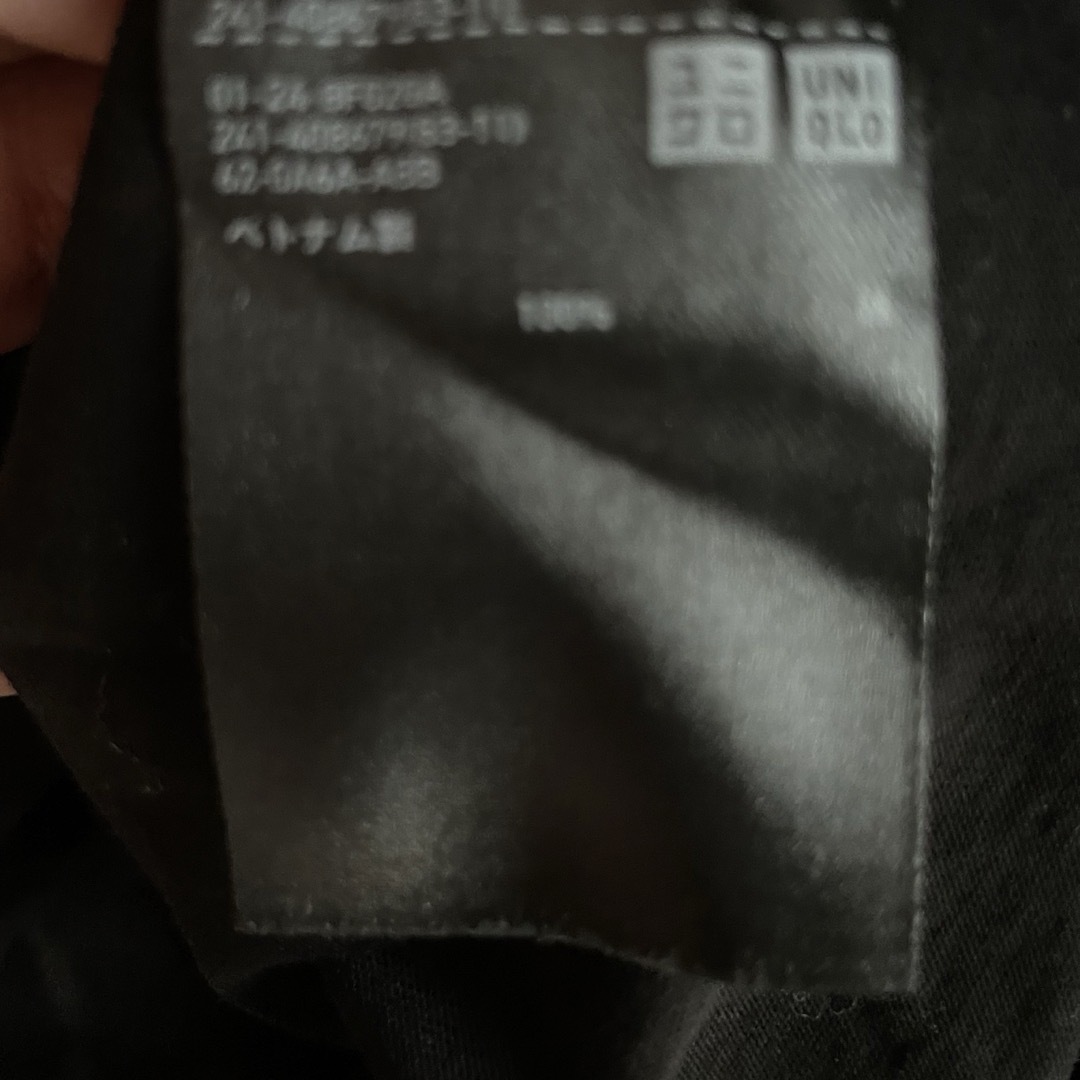 UNIQLO(ユニクロ)のUNIQLO トップス　コットン半袖ブラックS レディースのトップス(カットソー(半袖/袖なし))の商品写真