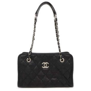 シャネル(CHANEL)のシャネル チェーンショルダーバッグ マトラッセ キャビアスキン ココマーク CHANEL バッグ 黒(ショルダーバッグ)