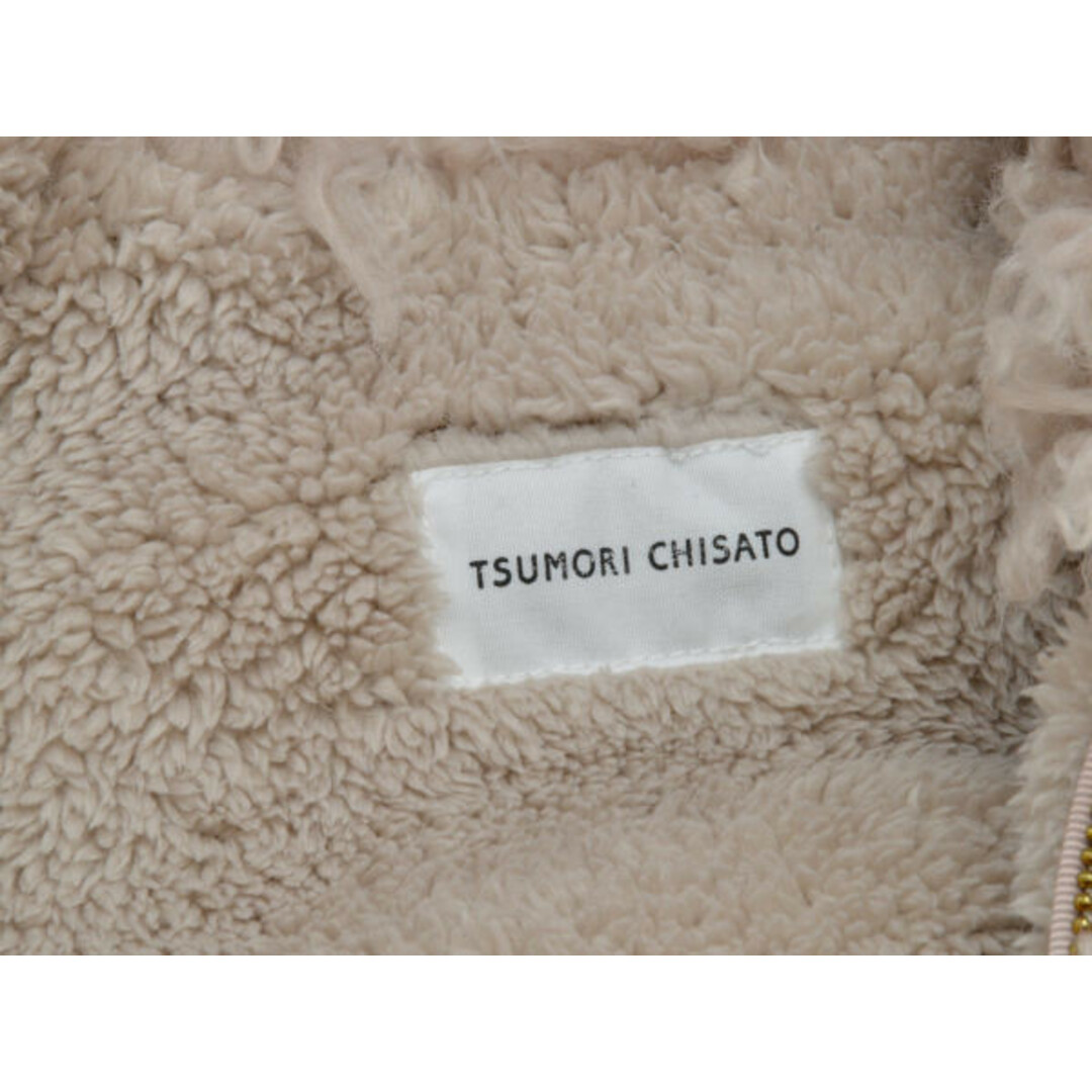 TSUMORI CHISATO(ツモリチサト)のツモリチサト TSUMORI CHISATO もこもこ ジップアップ ジャケット 2サイズ ピンクベージュ レディース F-L5664 レディースのジャケット/アウター(ロングコート)の商品写真