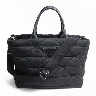 プラダ(PRADA)のPRADA プラダ Re-Nylon ミディアム パデッド  2Wayショルダーバッグ ブラック 1BG435 2DJN F0002【中古】(ハンドバッグ)