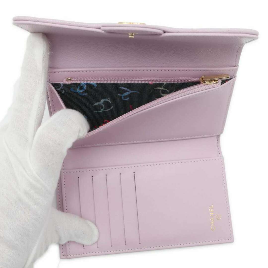 CHANEL(シャネル)のシャネル 三つ折り財布 マトラッセ ココマーク キャビアスキン ブラック AP0232 CHANEL 財布 ピンク レディースのファッション小物(財布)の商品写真