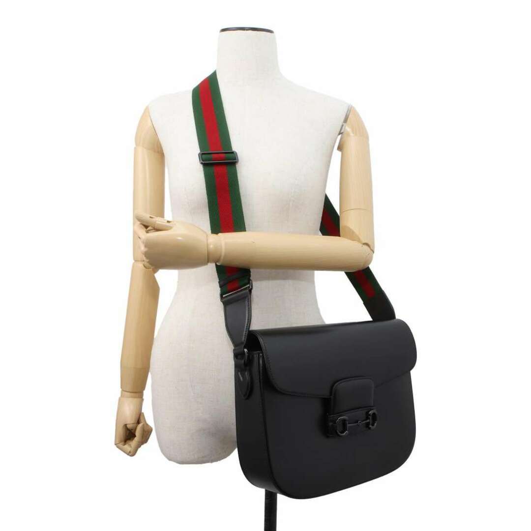 Gucci(グッチ)のグッチ ショルダーバッグ ホースビット 1955 レザー 700457 GUCCI バッグ 黒 レディースのバッグ(ショルダーバッグ)の商品写真