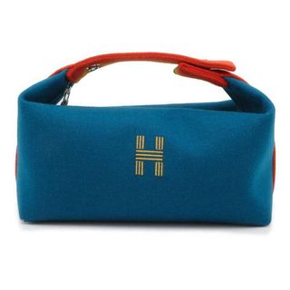 エルメス(Hermes)のエルメス ポーチ ブリッド・ア・ブラックPM ロカバール ブルー・パン/シルバー金具 キャンバス(ポーチ)