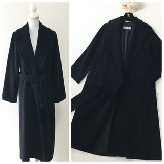 美品　MaxMara マックスマーラ　ロング　アンゴラウール　ベルト　コート