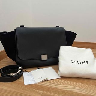 セリーヌ(celine)のceline セリーヌ トラペーズ　ブラック(ショルダーバッグ)