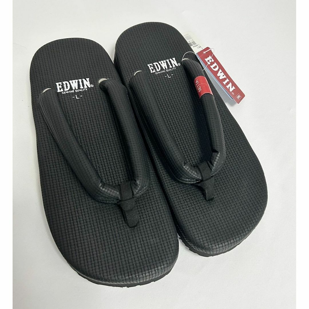 EDWIN(エドウィン)のEDWIN エドウィン メンズ ビーチサンダル SETTA 雪駄 Lサイズ 黒  メンズの靴/シューズ(サンダル)の商品写真