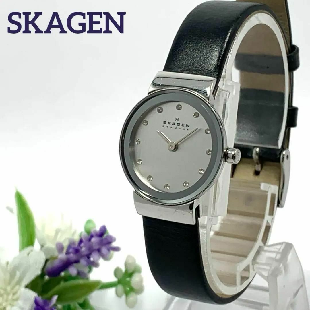 SKAGEN(スカーゲン)の341 稼働品 SKAGEN スカーゲン DENMARK レディース 時計 人気 レディースのファッション小物(腕時計)の商品写真