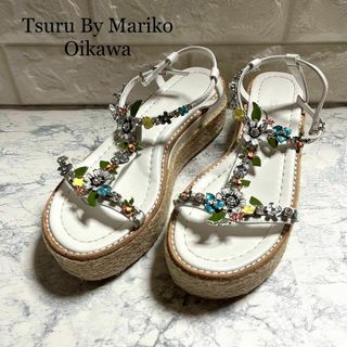 TSURU by Mariko Oikawa - 美品 Tsuru by Mariko Oikawa ビジューサンダル 36