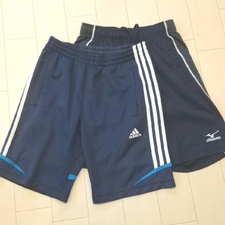 adidas - 【匿名発送】150 ハーフパンツ2枚セット！ミズノ&アディダス 夏の着替えに！