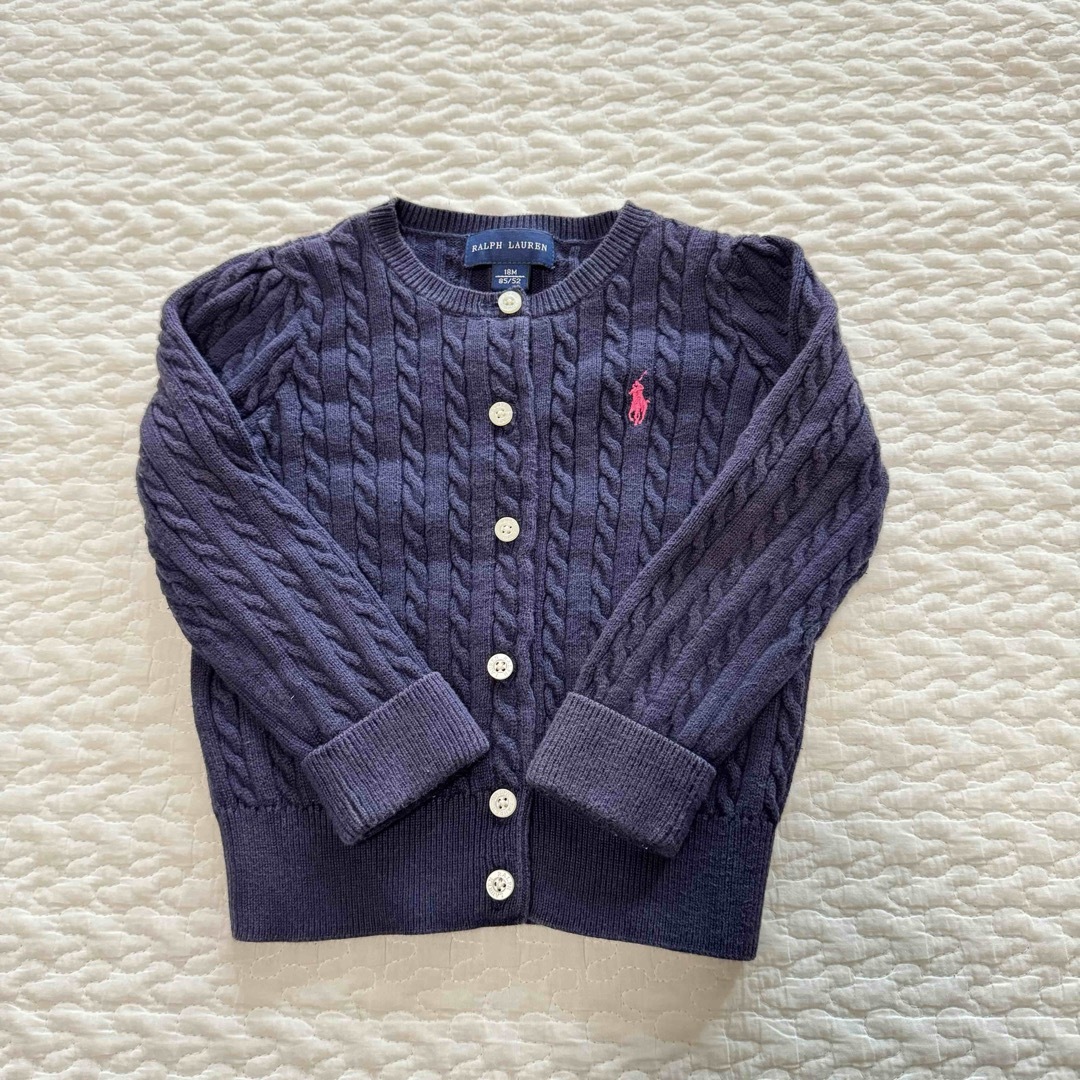 Ralph Lauren(ラルフローレン)の【ｻｲｽﾞ18M(85)】ラルフローレン カーディガン キッズ/ベビー/マタニティのベビー服(~85cm)(カーディガン/ボレロ)の商品写真