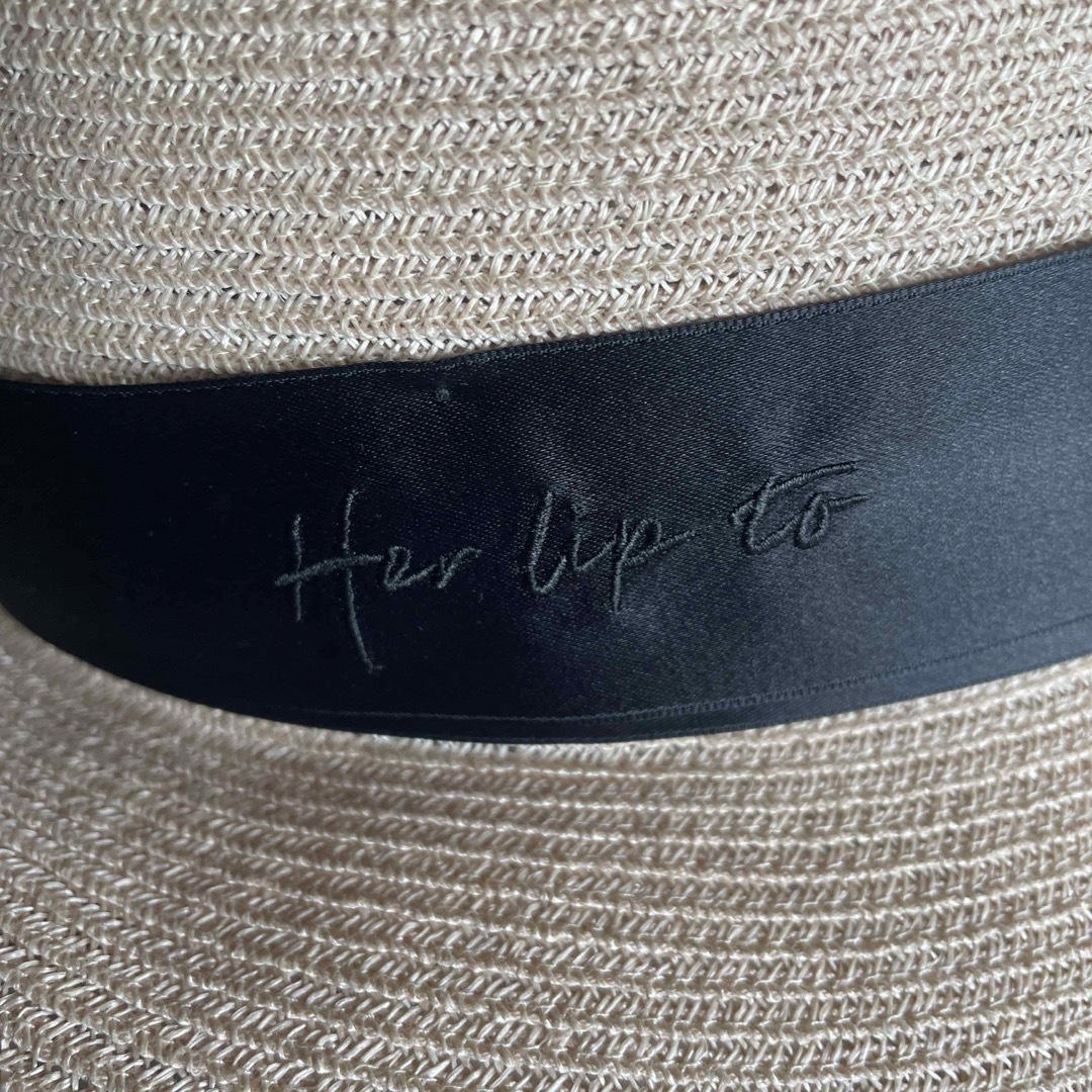 Her lip to(ハーリップトゥ)の【her lip to】Linen Braid Casablanca 帽子 レディースの帽子(麦わら帽子/ストローハット)の商品写真