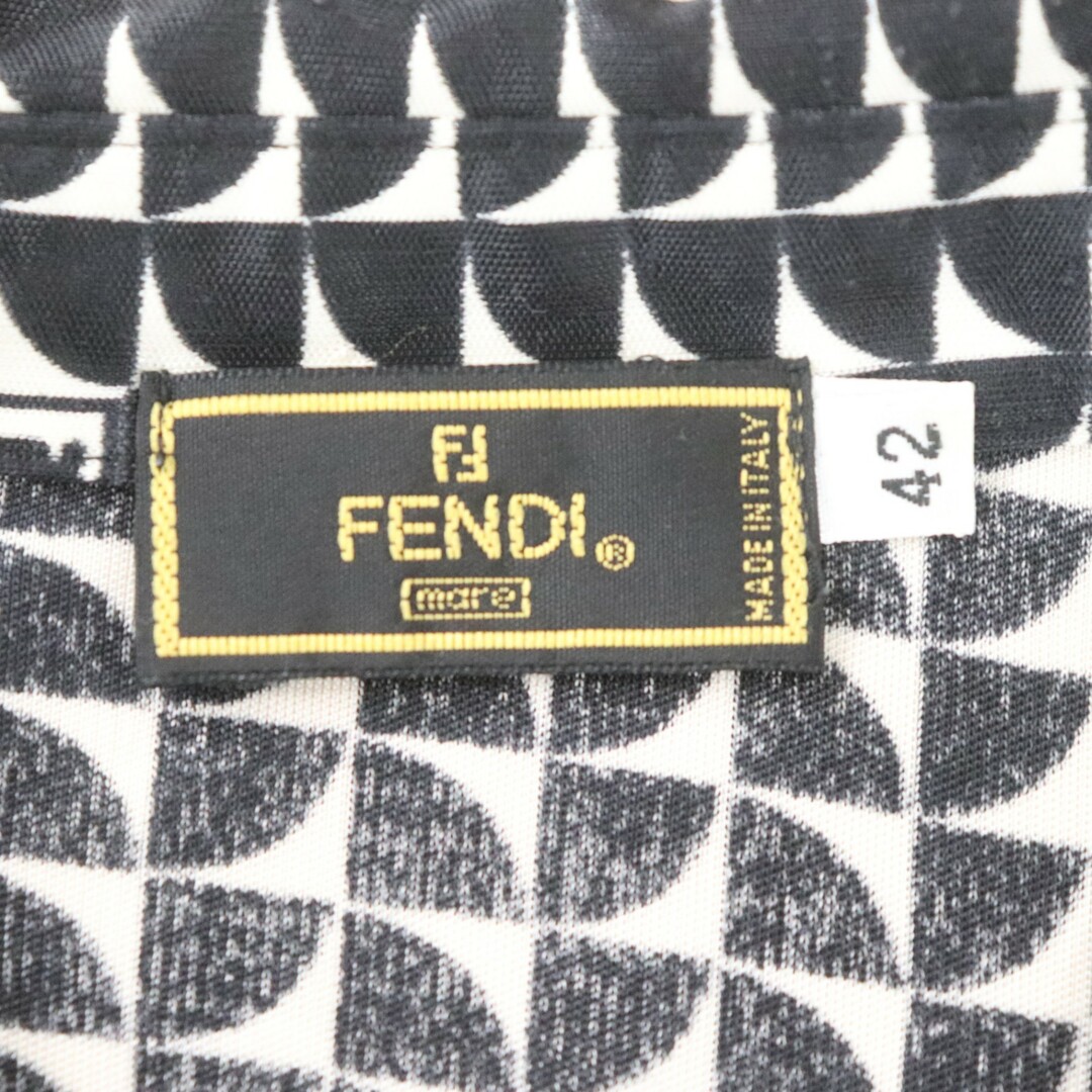 FENDI(フェンディ)のITI1SQRROAWG FENDI フェンディ FFロゴ ポロシャツ トップス 半袖 レディース サイズ 42 ブラック ベージュ レディースのトップス(ポロシャツ)の商品写真